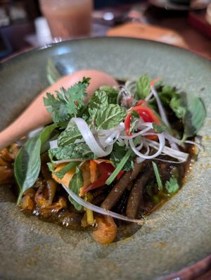 Seaweed dish at Sangha Vegetarian Restaurant in Da Nang
