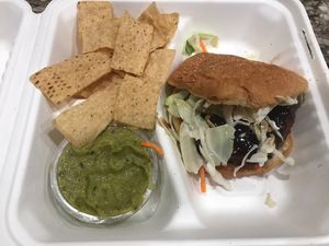 original burger😍 at Black Leaf Vegan Food Truck in Indianapolis