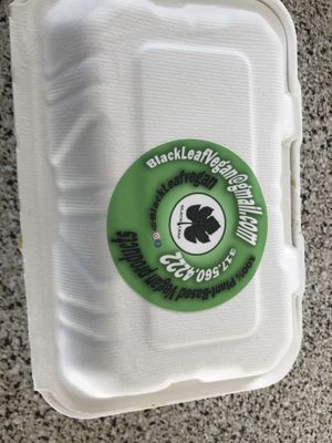 box at Black Leaf Vegan Food Truck in Indianapolis