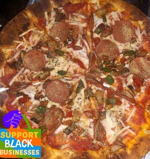 Vegan pizza at Phatty Veez in Newport News