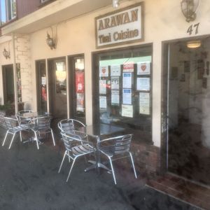 Outdoor seating along Caledonia Street. at Arawan Thai Cuisine in Sausalito