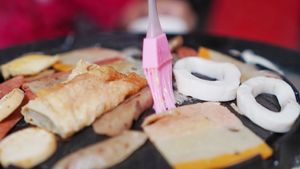 Vegetarian mookata at Vegetarian THAI Sukata 素烧烤 in Central Singapore