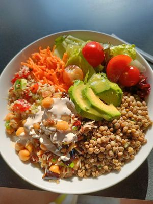 Vegan bowl at Zest in Nicosia