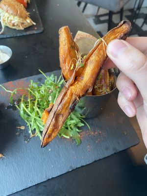 Baked sweet potato wedges #Veganuary at Fitology Kitchen in Chislehurst
