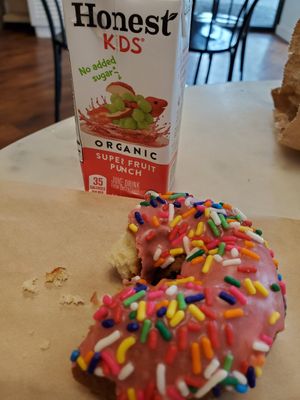 Strawberry 🍓 donut at Summer Moon Coffee - W Anderson Ln in Austin