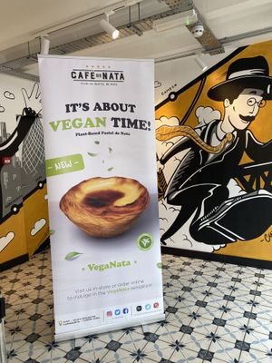 Plant based pastel de nata at Cafe de Nata in London