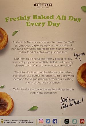 Background at Cafe de Nata in London