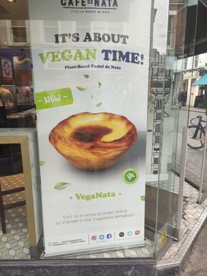 The advertisement at Cafe de Nata in London