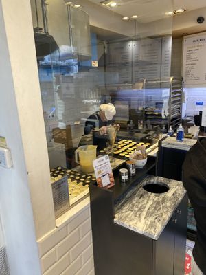 Natas being made  at Cafe de Nata in London