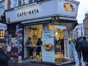 Outside of Cafe de Nata. at Cafe de Nata in London