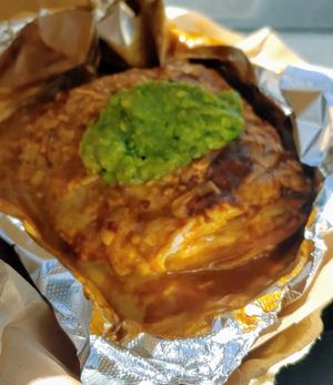 Mexican lasagna at Plant Base Cafe in Santa Fe