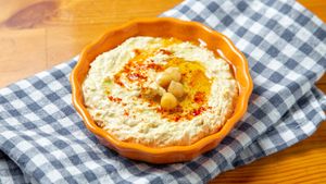 Traditional Hummus at Mexiterraneo Grill in Hoboken