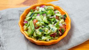 Shepperd Salad at Mexiterraneo Grill in Hoboken