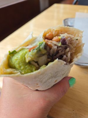 Veggie Burrito. Deliciously fresh and clean eats. at Santiago's Taco Shop in Lake Arrowhead