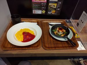 Vegan omlet and a nice cheesecake. at 2foods - Shibuya Loft in Tokyo