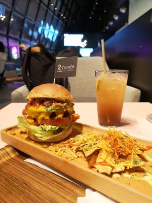 Spicy Junk Burger & Organic Craft Cola at 2foods - Shibuya Loft in Tokyo