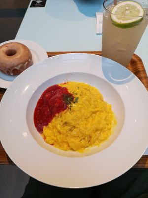 Ever Egg omelette rice with premium ketchup at 2foods - Shibuya Loft in Tokyo