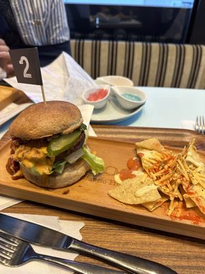spicy junk burger  at 2foods - Shibuya Loft in Tokyo