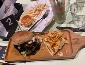 Juicy vegan burgers!   at 2foods - Shibuya Loft in Tokyo