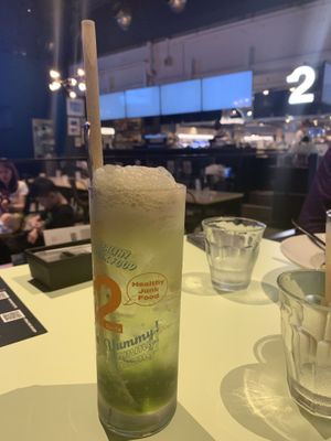 Melon Soda float  at 2foods - Shibuya Loft in Tokyo