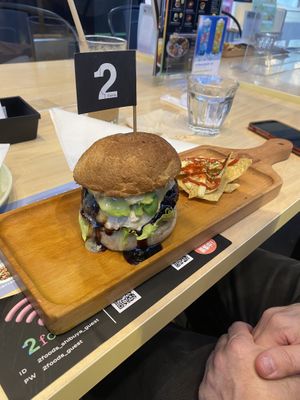Teriyaki avocado burger  at 2foods - Shibuya Loft in Tokyo
