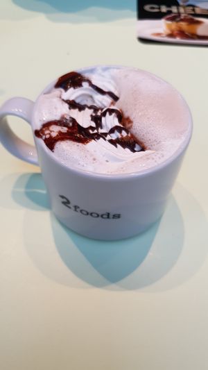 Chocolate chai hot latte at 2foods - Shibuya Loft in Tokyo