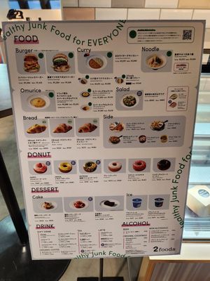 Menu at 2foods - Shibuya Loft in Tokyo