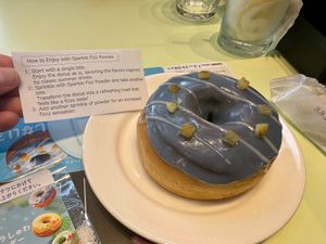 Ramune flavored donut with Sparkle Fizz Powder at 2foods - Shibuya Loft in Tokyo