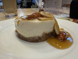 Rich & Rare Cheesecake with Pumpkin Seed & Almond Drizzle.  at 2foods - Shibuya Loft in Tokyo