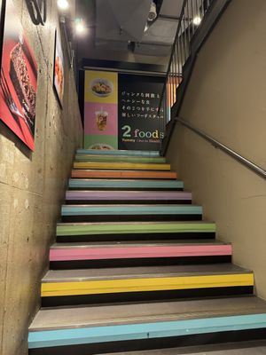 Stairs to 2nd floor.  at 2foods - Shibuya Loft in Tokyo
