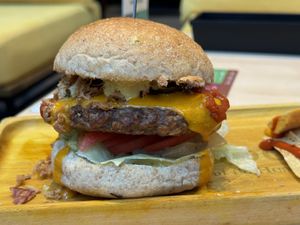 Original spicy burger   at 2foods - Shibuya Loft in Tokyo