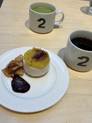 Seasonal menu: Creamy Sweet Potato Brûlée Cheesecake  at 2foods - Shibuya Loft in Tokyo