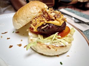 Vegan burger. Not great   at Nosh in Lisbon