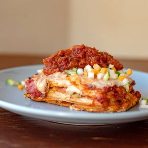 Lasaña vegana, sin gluten y sin lactosa at PÖTSTOT in Barcelona