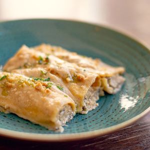 Canelones veganos at PÖTSTOT in Barcelona