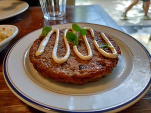 Eggplant pancake at PÖTSTOT in Barcelona