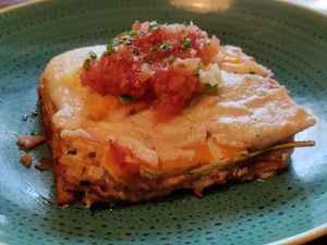 Lasagna at PÖTSTOT in Barcelona