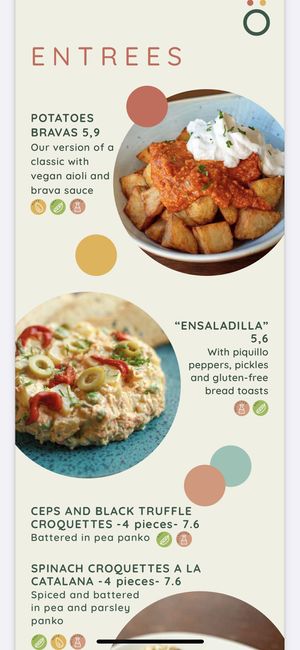 Menu  at PÖTSTOT in Barcelona