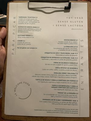 New menu  at PÖTSTOT in Barcelona