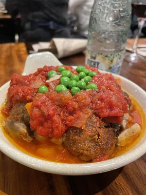 No-meat balls  at PÖTSTOT in Barcelona