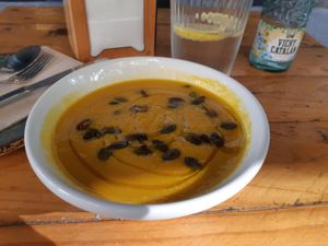 Starter / Creamed pumpkin w/ fennel at PÖTSTOT in Barcelona