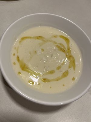 Cauliflower soup  at PÖTSTOT in Barcelona