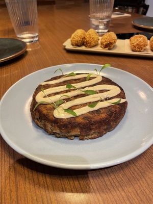 Tortilla de berenjenas y miso  at PÖTSTOT in Barcelona