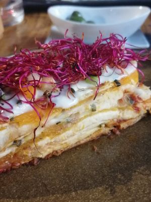 Lasagna at PÖTSTOT in Barcelona