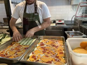 Kitchen prep at PÖTSTOT in Barcelona