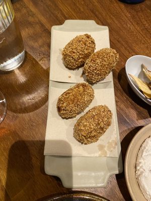 Mushroom croquettes  at PÖTSTOT in Barcelona