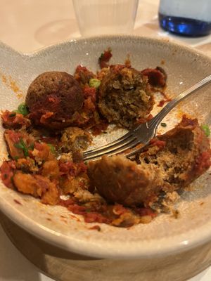 albóndigas de soja  at PÖTSTOT in Barcelona