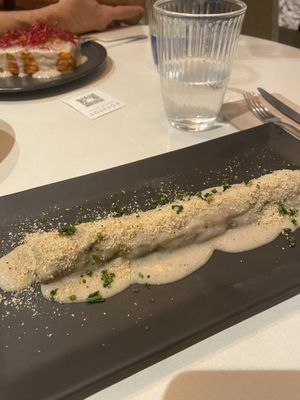 Caneló de tofu i bolets  at PÖTSTOT in Barcelona
