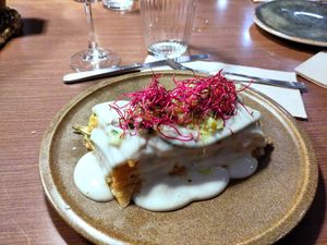 Lasagna at PÖTSTOT in Barcelona