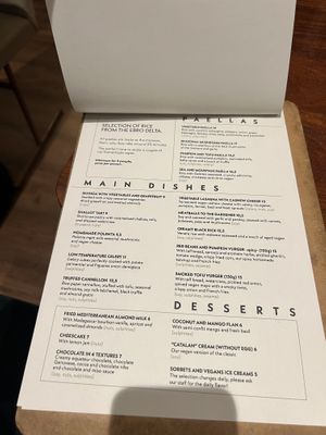 Menu  at PÖTSTOT in Barcelona